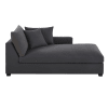 Meridienne mit rechter Armlehne für Sofa mit Baumwollbezug, anthrazitgrau